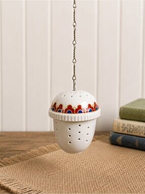 Vintage Porcelain Hanging Tea Infuser / Strainer